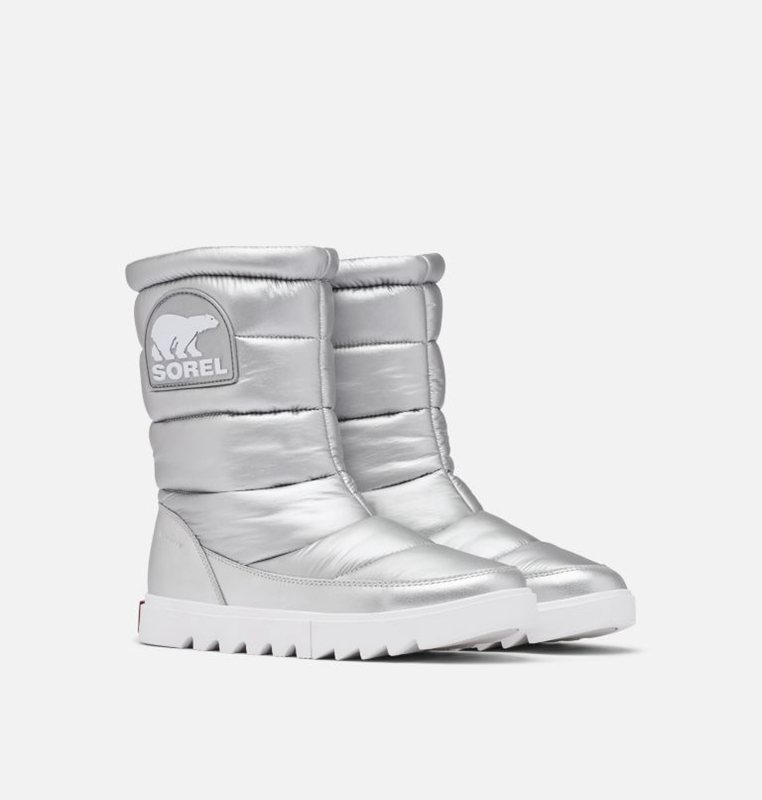 Sorel Joan Of Arctic™ NEXT LITE Mid Puffy Low - Womens Snow Boots Silver - 371059TOJ